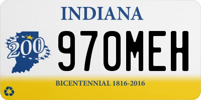IN license plate 970MEH
