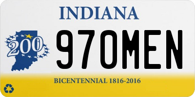 IN license plate 970MEN