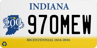 IN license plate 970MEW