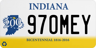 IN license plate 970MEY