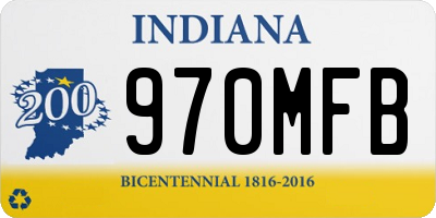 IN license plate 970MFB