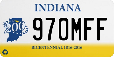 IN license plate 970MFF