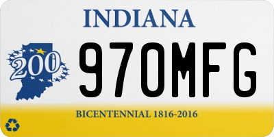 IN license plate 970MFG