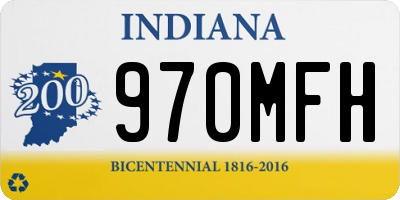IN license plate 970MFH