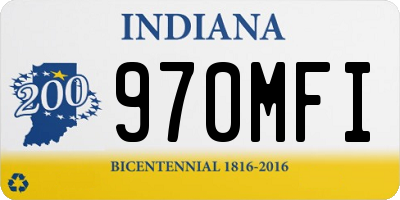 IN license plate 970MFI