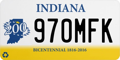 IN license plate 970MFK