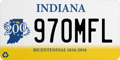 IN license plate 970MFL