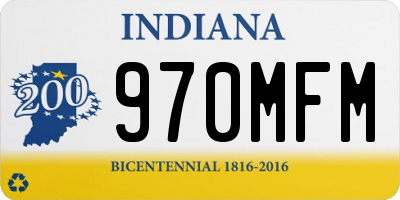 IN license plate 970MFM