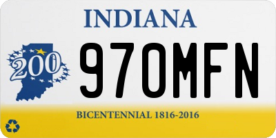 IN license plate 970MFN