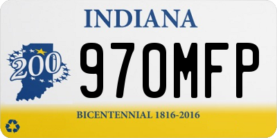 IN license plate 970MFP