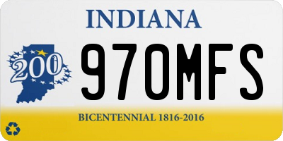 IN license plate 970MFS