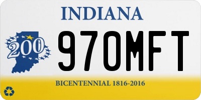 IN license plate 970MFT