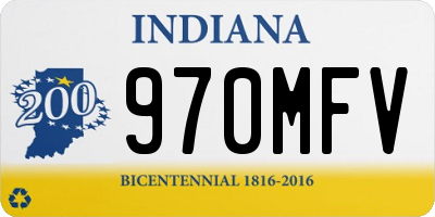IN license plate 970MFV