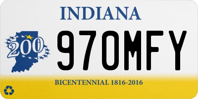 IN license plate 970MFY