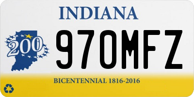 IN license plate 970MFZ