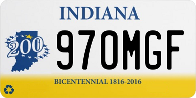 IN license plate 970MGF