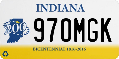 IN license plate 970MGK