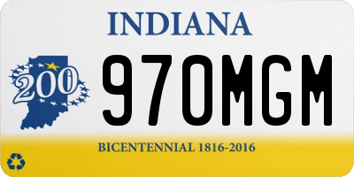 IN license plate 970MGM