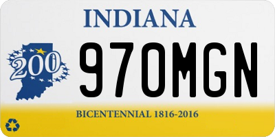 IN license plate 970MGN