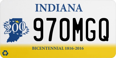 IN license plate 970MGQ
