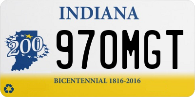 IN license plate 970MGT