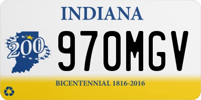IN license plate 970MGV