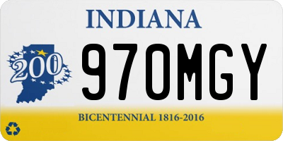IN license plate 970MGY
