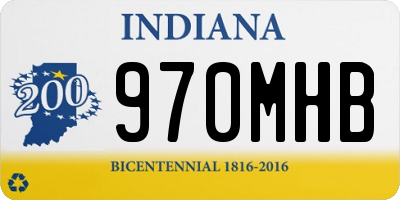 IN license plate 970MHB