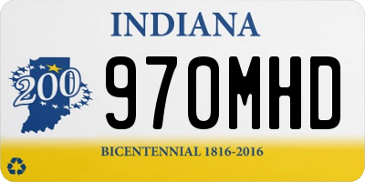 IN license plate 970MHD