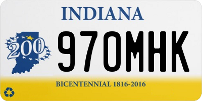 IN license plate 970MHK