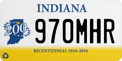 IN license plate 970MHR