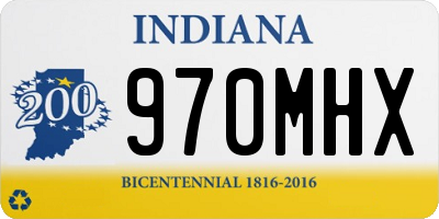 IN license plate 970MHX