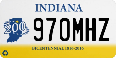 IN license plate 970MHZ
