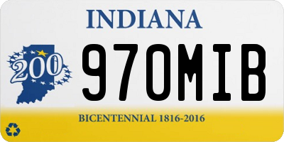 IN license plate 970MIB