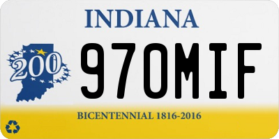 IN license plate 970MIF