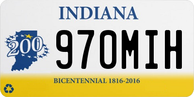 IN license plate 970MIH