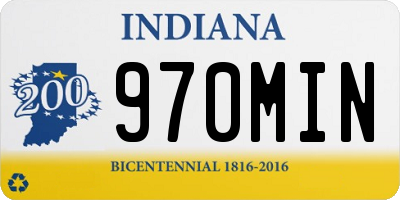 IN license plate 970MIN