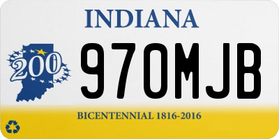 IN license plate 970MJB