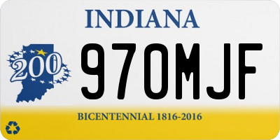 IN license plate 970MJF