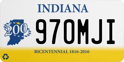 IN license plate 970MJI