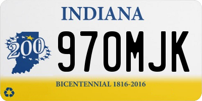 IN license plate 970MJK