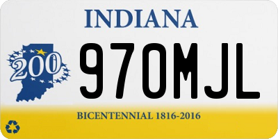 IN license plate 970MJL