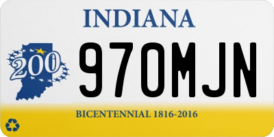 IN license plate 970MJN
