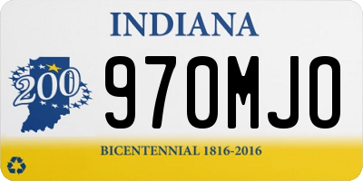 IN license plate 970MJO