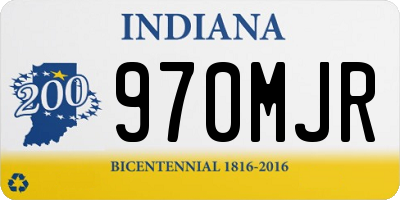 IN license plate 970MJR