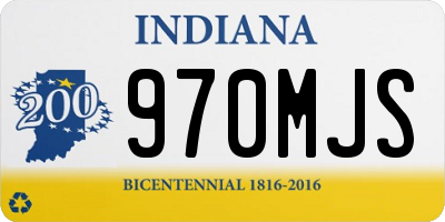 IN license plate 970MJS