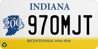 IN license plate 970MJT