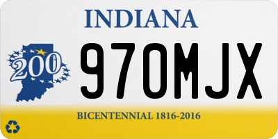 IN license plate 970MJX