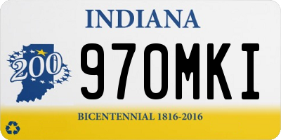 IN license plate 970MKI
