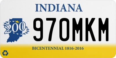 IN license plate 970MKM